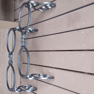Dog food stand, metal, stainless steel